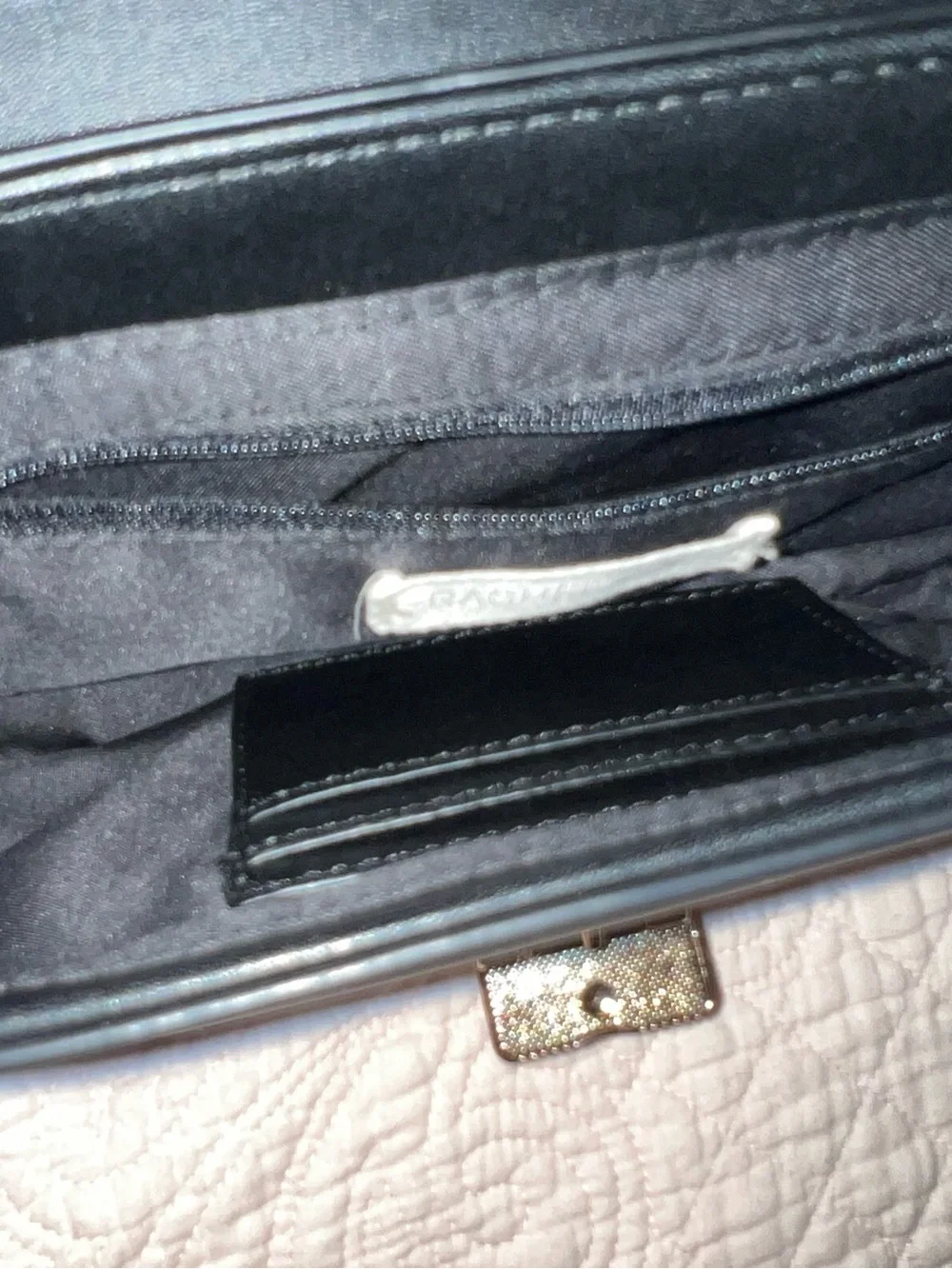 Rachel Zoe Black Crossbody Bag with Gold Hardware